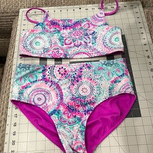 Justice size 20 reversible girls swimsuit